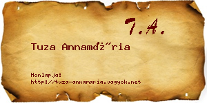 Tuza Annamária névjegykártya