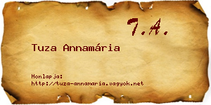 Tuza Annamária névjegykártya